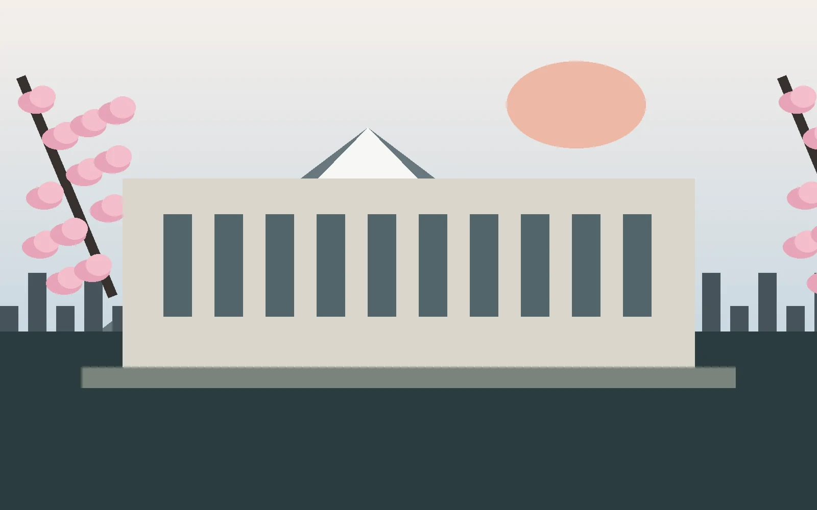 Japanese campus-inspired scene